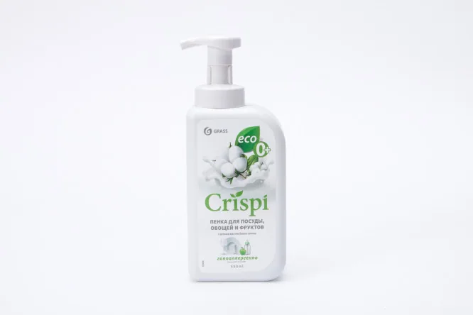 Grass Гриспи пенка для посуды, овощей и фруктов 550 мл /белый хлопок