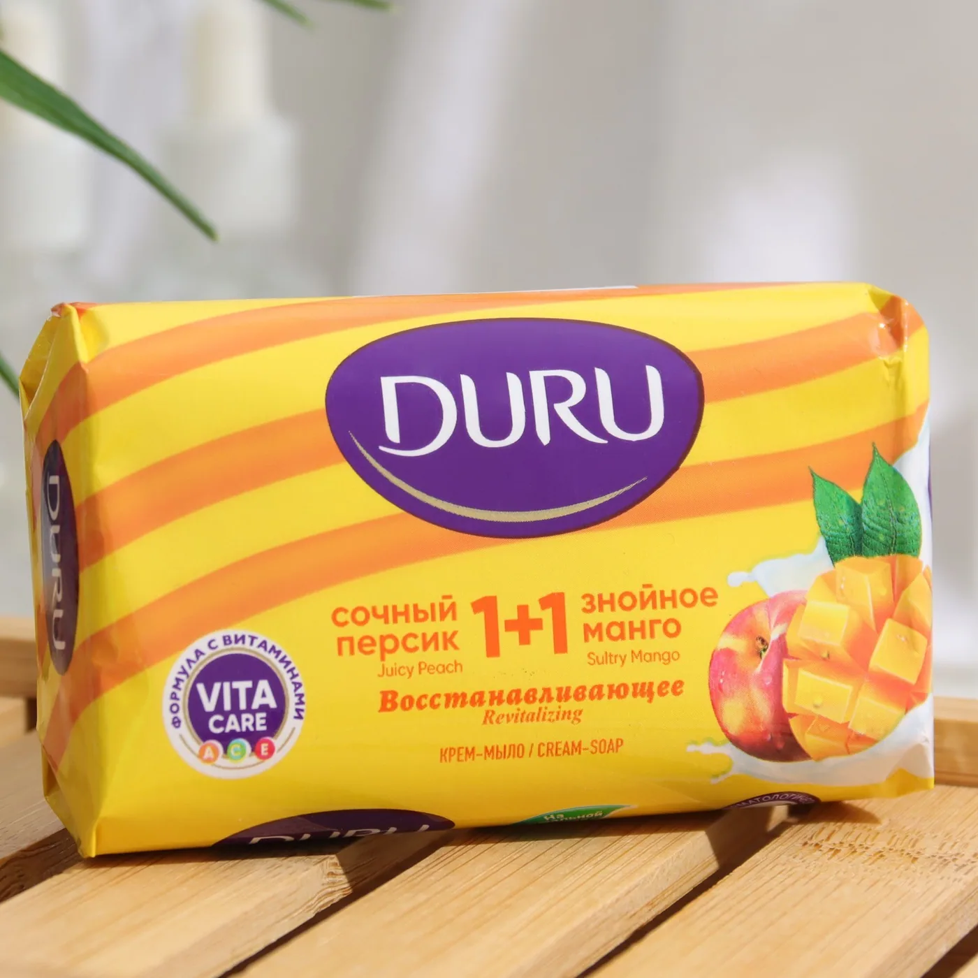 Duru Туалетное мыло 1+1 персик/манго 80гр