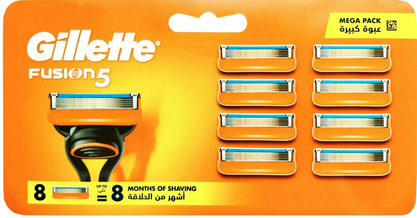 Gillette Джилет 2 запаска-кассета Фьюжн блок 8 шт