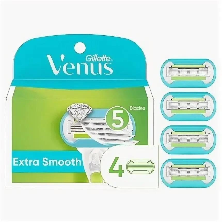 Venus Экстра смут сменные кассеты 4шт