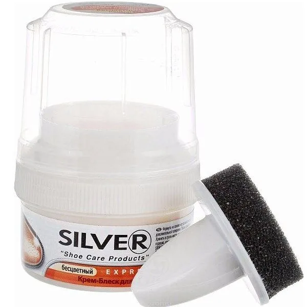 Silver Крем блеск для обуви.(бесцветный)50мл.