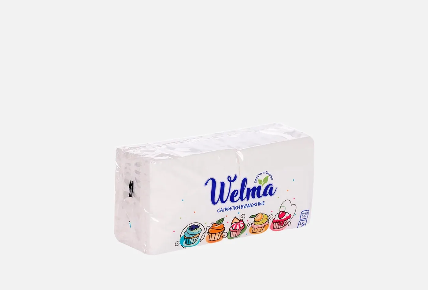Welma салфетки бумажные 200шт.