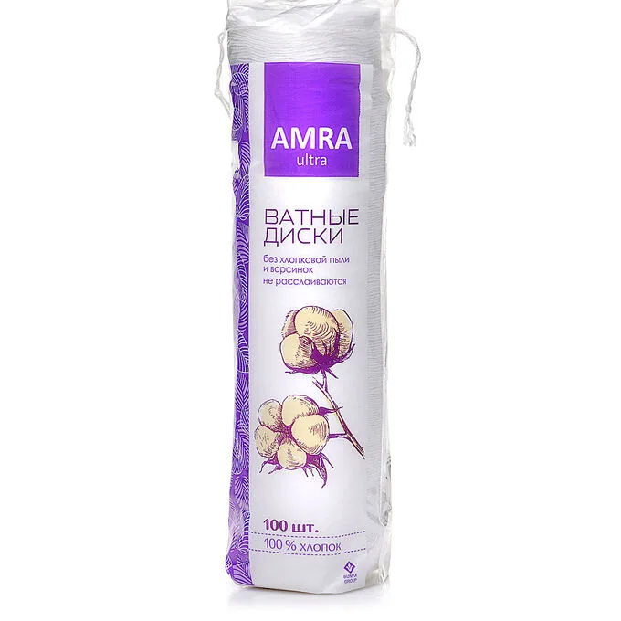 AMRA Ватные диски 100шт с прошивкой