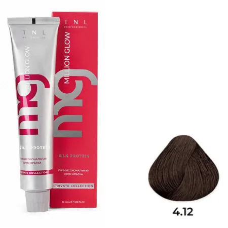 TNL Краска для волос TNL Private collection Silk protein 4,12