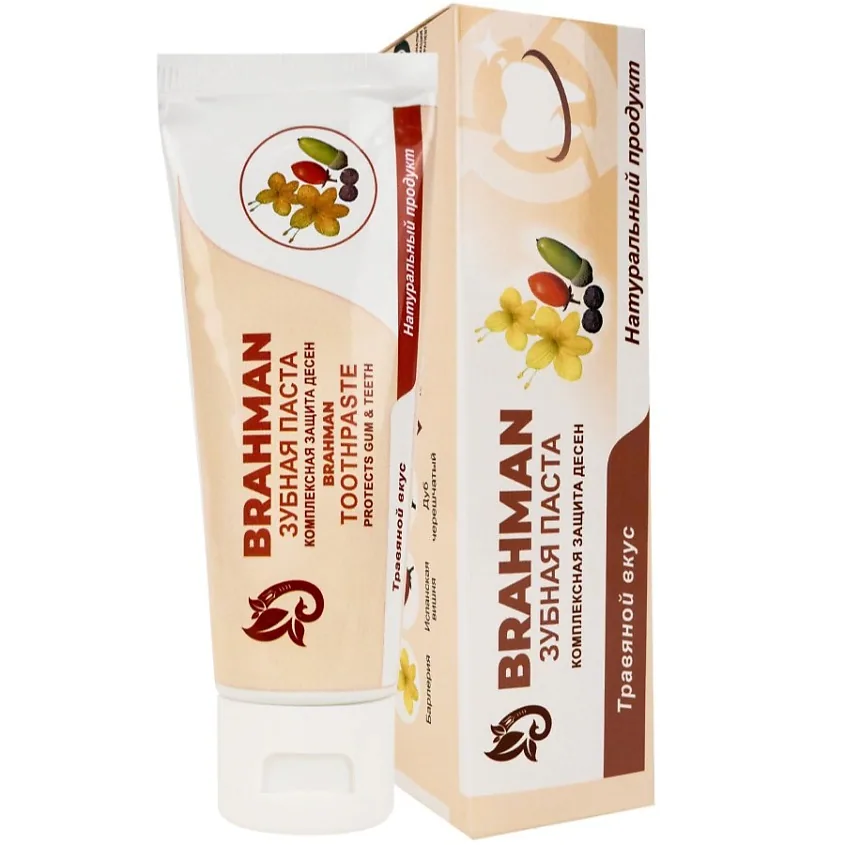 Brahman Зубная паста Аювердичексая Травяной вкус 100мл