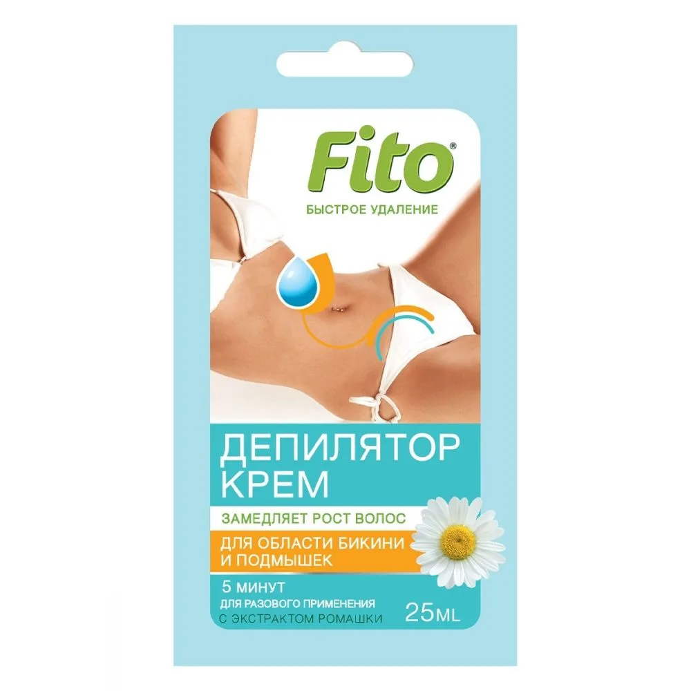Fito Крем-депилятор с увлаж.комплексом для чувствит.кожи в саше с экстрактом ромашки