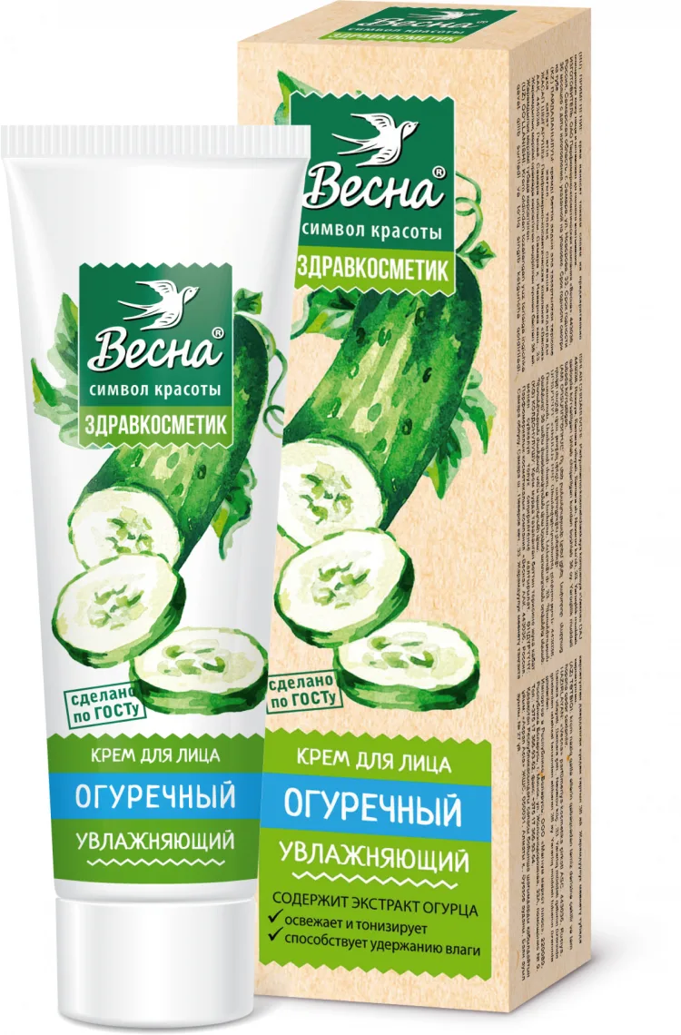 Весна Крем для лица Огуречный Увлажняющий 40мл
