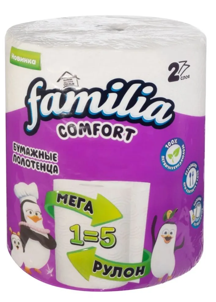 Comfort Бумажные полотенца Familia Comfort 1рулон 2сл.