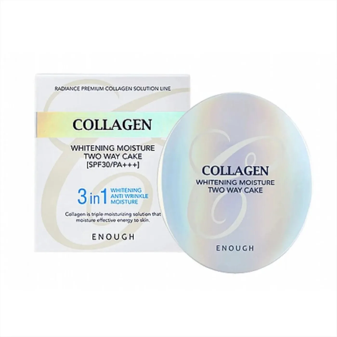 Пудра для лица Collagen 3в1 белая