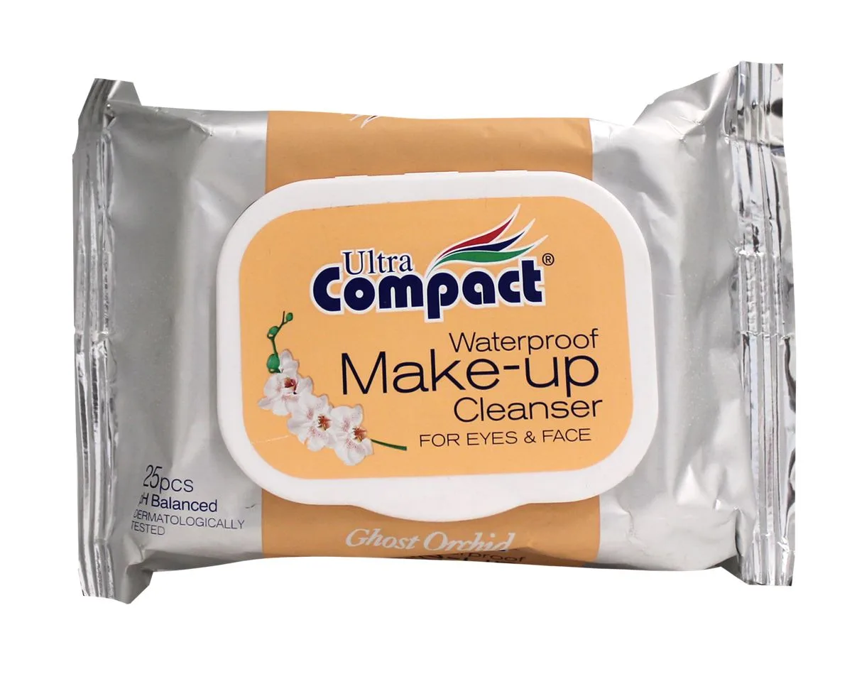 Ultra Compact Влажные салфетки Ultra Compact Make Up для снятия водостойкого макияжа 25шт.