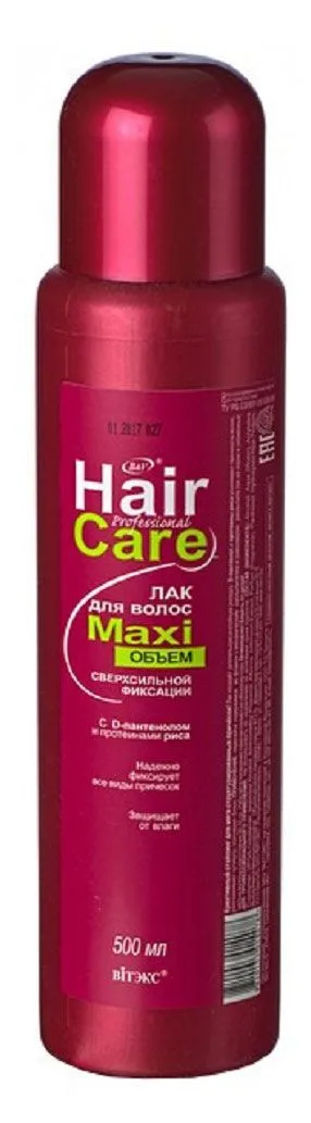 Витэкс Лак для волос сверхсильной фиксации Maxi объем 500мл.