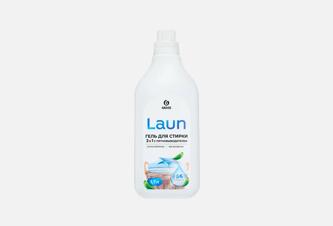 Laun Grass Гель для стирки с пятновыводителем 2в1 Laun Grass 1.7л.