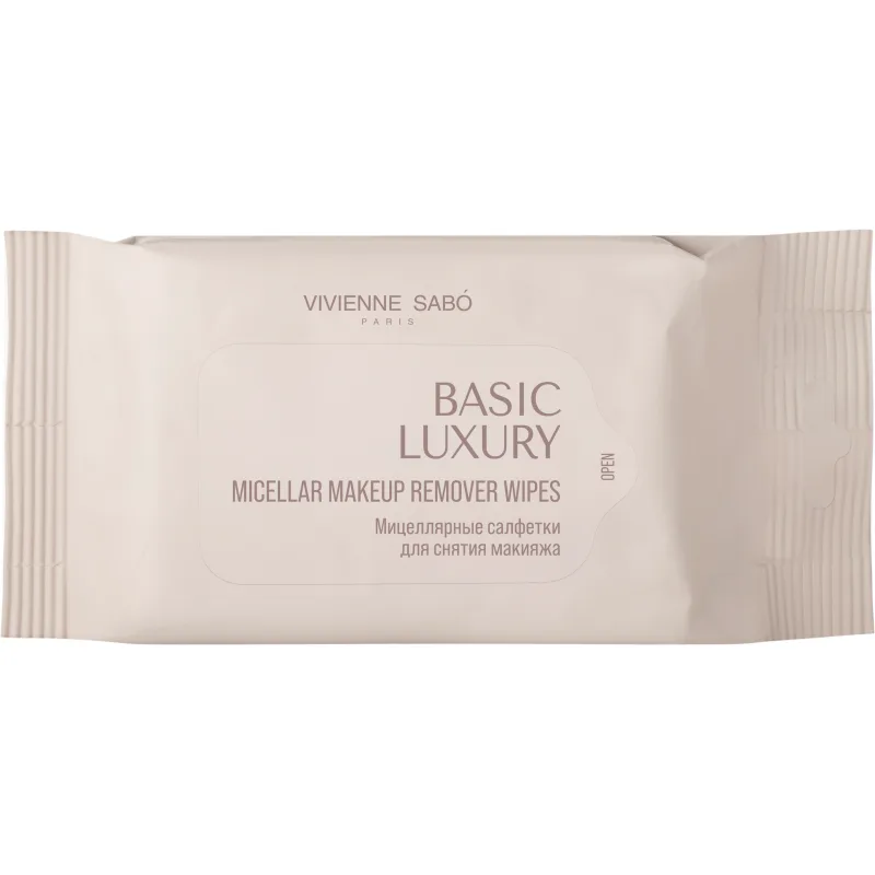 Vivienne Sabo Basic luxury мицеллярные салфетки для снятия макияжа 20шт.
