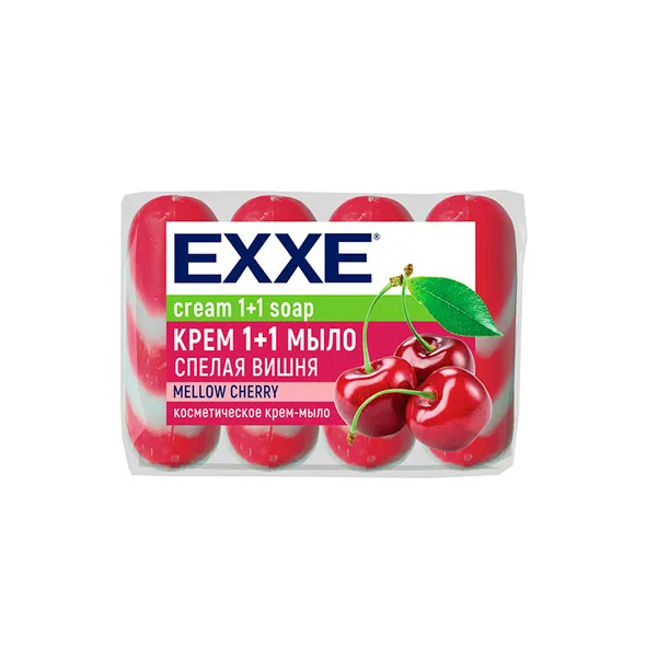 EXXE Крем мыло Спелая вишня 1+1 4/75гр