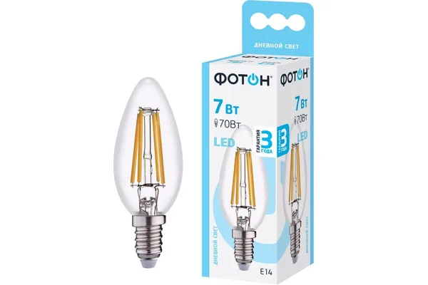Фотон Лампа светод LED FL B35 7W E14 4000K