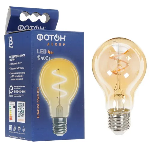 Фотон Лампа светод LED P45 4W E14 2200K