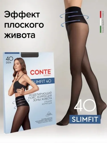 Conte Колготки Конте слимфит неро 40ден №5