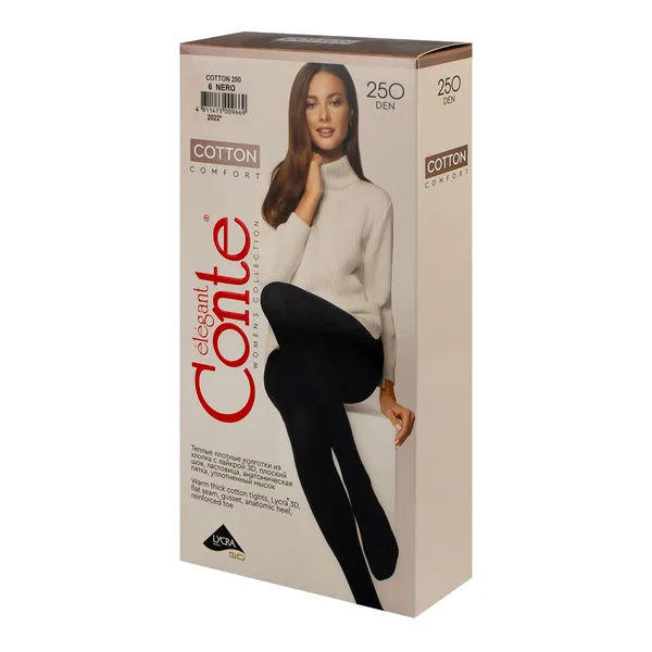 Conte Колготки Конте Коттон 250 ден неро №6