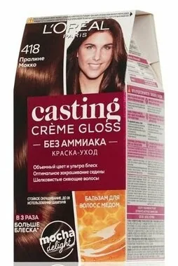 L'Oreal Кастинг Колор Глосс краска д/волос 418 Пралине Мокко