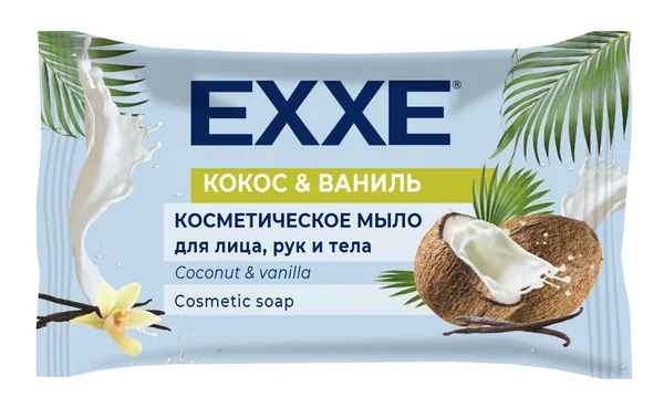 EXXE ЕХХЕ мыло косметическое.кокос и ваниль.75гр.