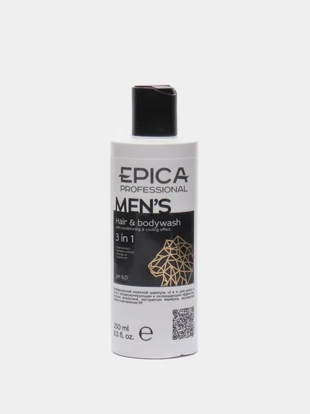 Epica MENS 3 в1 универсальный мужской шампунь для волос и тела