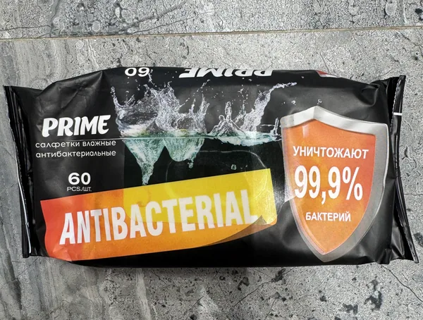 Prime Влажные салфетки Prime Antibacterial 60шт
