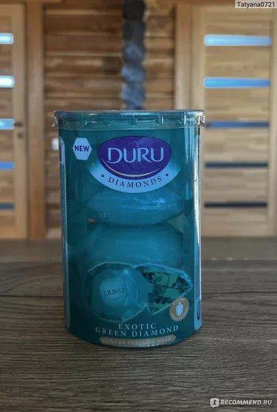 Duru Мыло 4шт в стакане/Зеленое