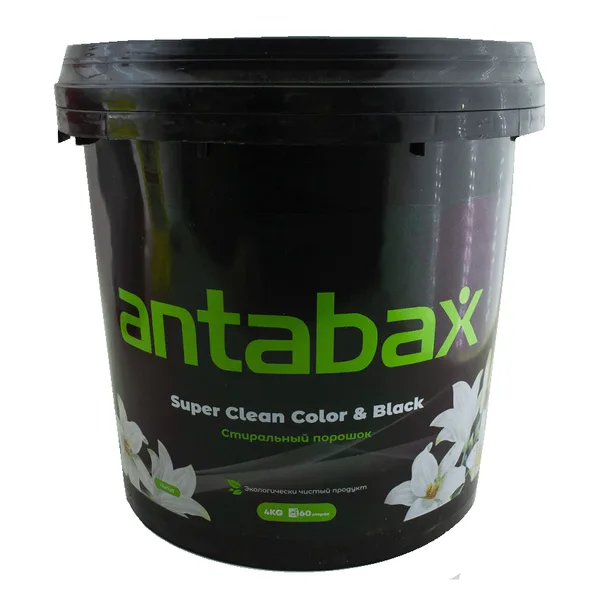 Antabax Стиральный порошок Универсальный суперчистящий 4кг ведро черное