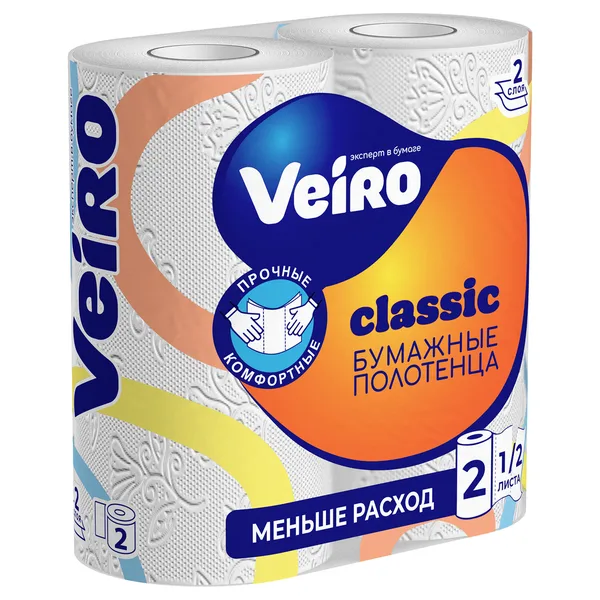 Veiro Бумажные полотенца Veiro 2 сл 2 рулона