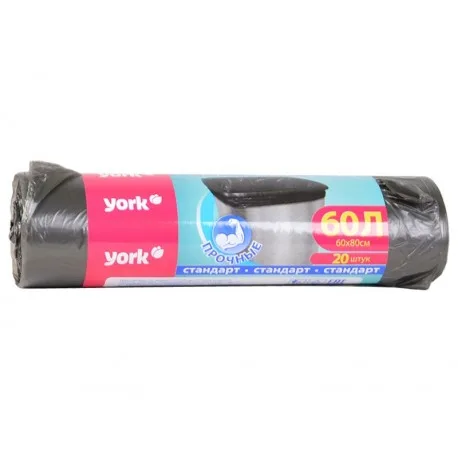 York Мешок для мусора.Прочный 60л.20шт.
