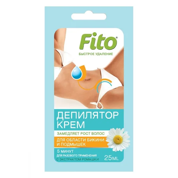 Fito Крем-депилятор с увлаж.комплексом для чувствит.кожи в саше с экстрактом ромашки