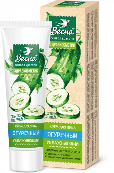 Весна Крем для лица Огуречный Увлажняющий 40мл