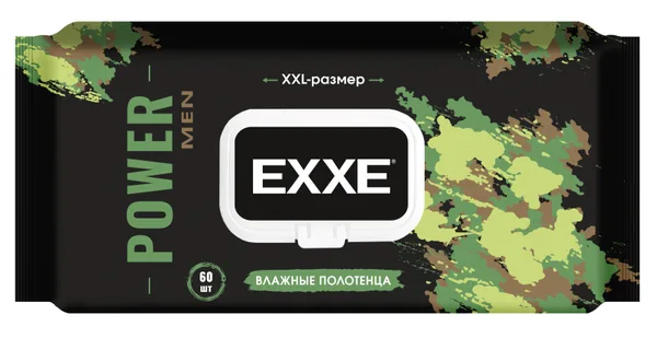 EXXE Power влажные полотенца 60шт. XXL р-р
