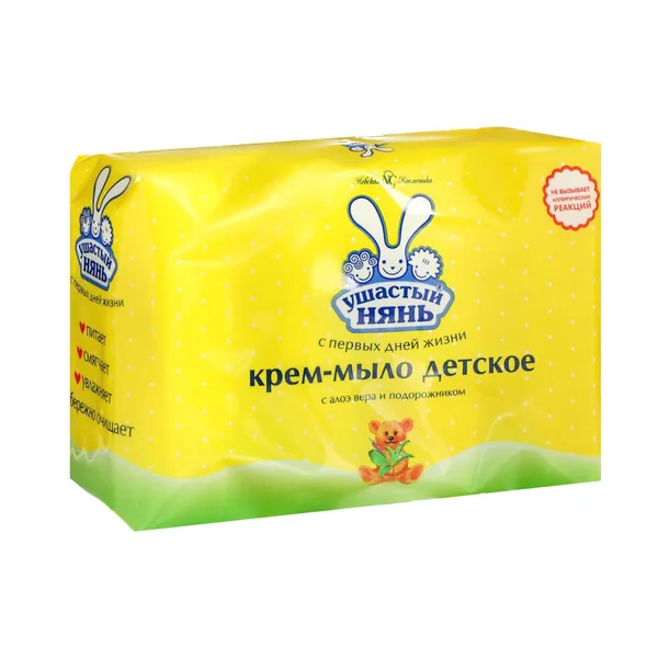 Ушастый нянь Крем-мыло с алоэ вера и подорожником 4*100гр