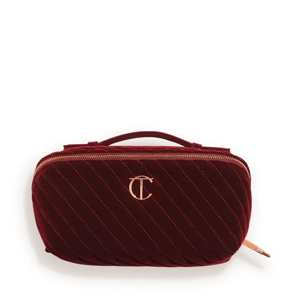 Charlotte Tilbury Косметичка в розовом и бордовом цвете