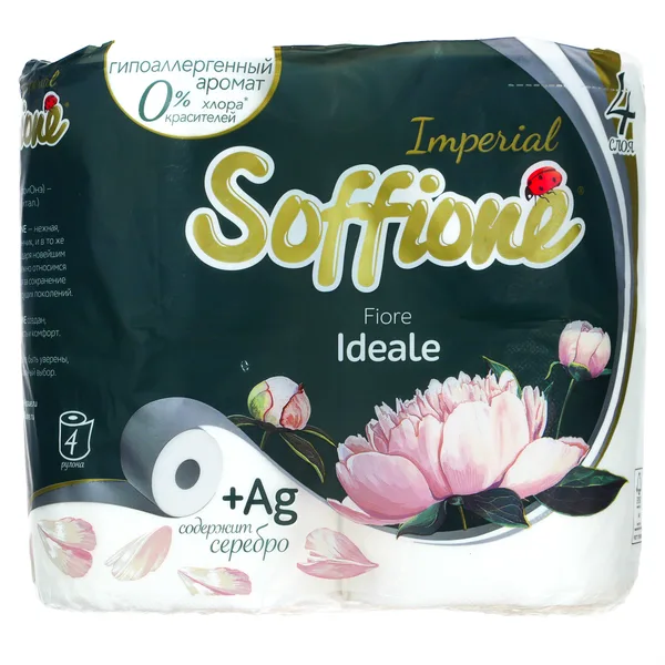 Туалетная бумага Soffione ideale 4слоя /4 рулона