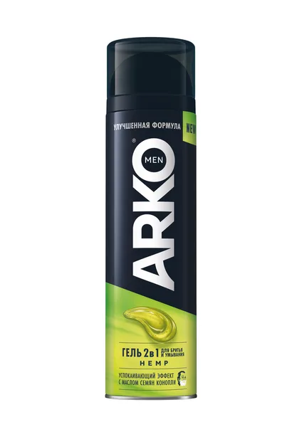 Arko Hemp гель для бритья 2в1 с маслом конопли