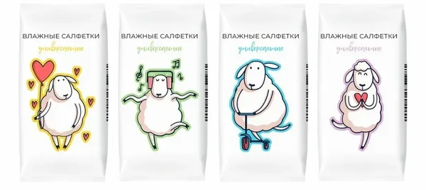 Салфетки влажные Овечка 8шт.
