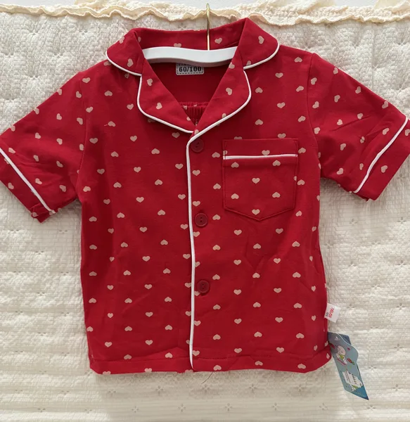 Kiton Пижама рубашка с короткими рукавами+шорты/сердечки/Kiton