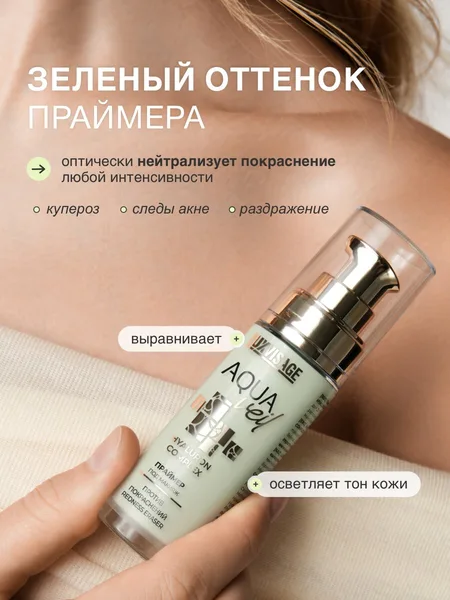 Luxvisage Aqua Hyaluron complex праймер под макияж против покраснений 30гр.