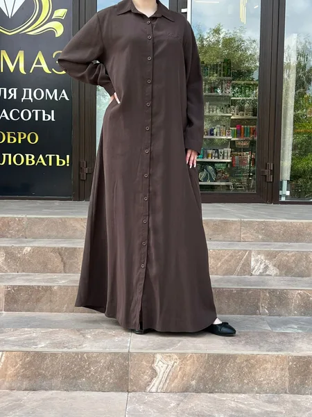 Платье женское из купры длинное